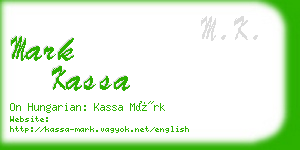 mark kassa business card